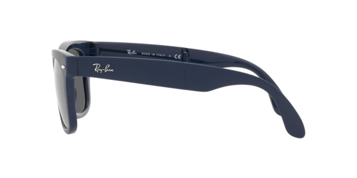 RayBan RB4105 6197B1 50عینک آفتابی ریبن 4105 مربعی 50 میلی متری عدسی دودی و فریم نایلونی آبی| عینک نور