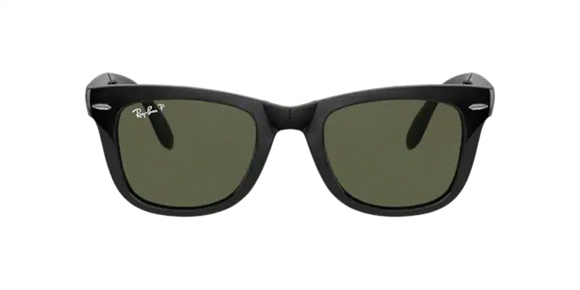 RayBan RB4105 601/58 50عینک آفتابی ریبن 4105 مربعی 50 میلی متری عدسی سبز و فریم نایلونی مشکی| عینک نور