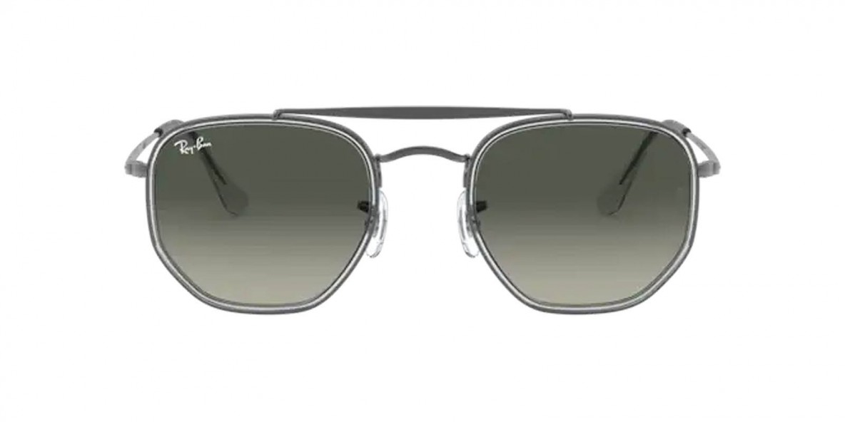 RayBan RB3648M 004/71 52عینک آفتابی ریبن 3648 مربعی 52 میلی متری عدسی دودی و فریم مارشال نوک مدادی| عینک نور