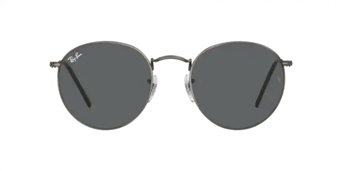 RayBan RB3447 9229B1 53عینک آفتابی ریبن 3447 گرد 53 میلی متری عدسی دودی و فریم فلزی نوک مدادی| عینک نور