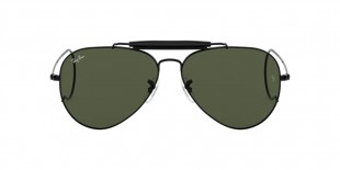 RayBan RB3030 L9500 58عینک آفتابی ریبن 3030 خلبانی 58 میلی متری عدسی سبز و فریم فلزی مشکی| عینک نور