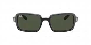 RayBan Sunglass RB2189 901/31 54عینک آفتابی ریبن 2189 مستطیلی 54 میلی متری عدسی سبز جی 15 و فریم بنجی مشکی| عینک نور