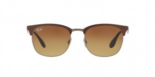 RayBan Sunglass 3538S 018813 53عینک آفتابی ریبن مدل 3538 کلاب مستر فلزی قهوه ای مناسب خانم ها و آقایان