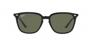 RayBan RB4362 601/9A 55عینک آفتابی ریبن 4362 مربعی 55 میلی متری عدسی سبز و فریم نایلونی مشکی| عینک نور