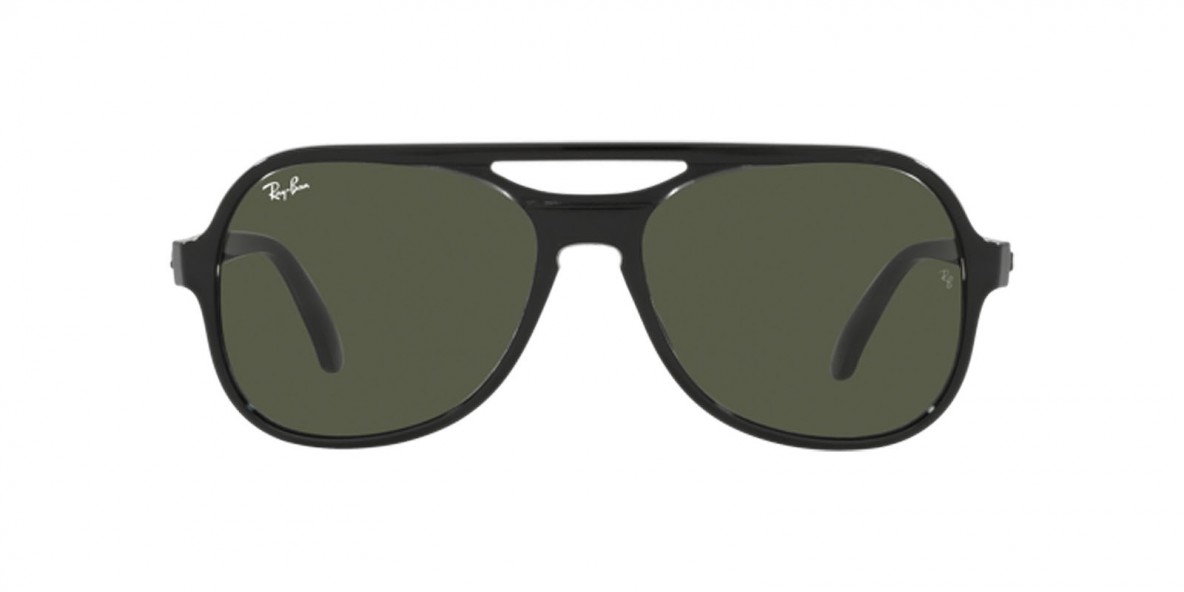 RayBan RB4357 654531 58عینک آفتابی ریبن 4357 خلبانی 58 میلی متری عدسی سبز و فریم پاورهرن مشکی| عینک نور