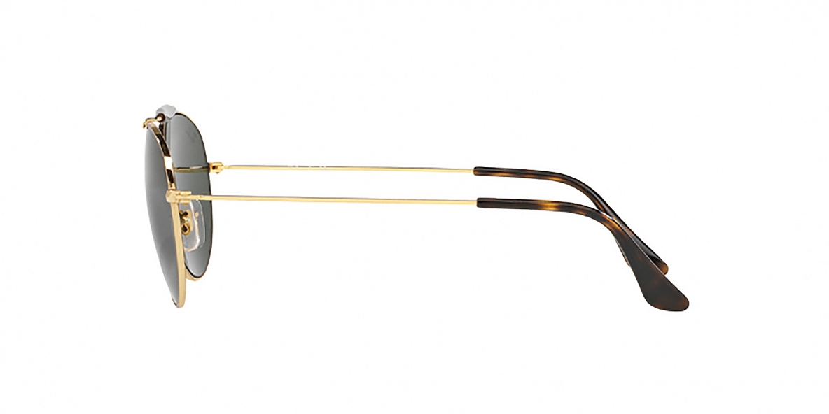 Ray-Ban Sunglass 3540S 000001 53 عینک آفتابی گرد ریبن مدل 3540 دو پل فلزی طلایی مناسب خانم ها و آقایان