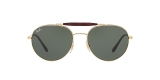 Ray-Ban Sunglass 3540S 000001 53 عینک آفتابی گرد ریبن مدل 3540 دو پل فلزی طلایی مناسب خانم ها و آقایان