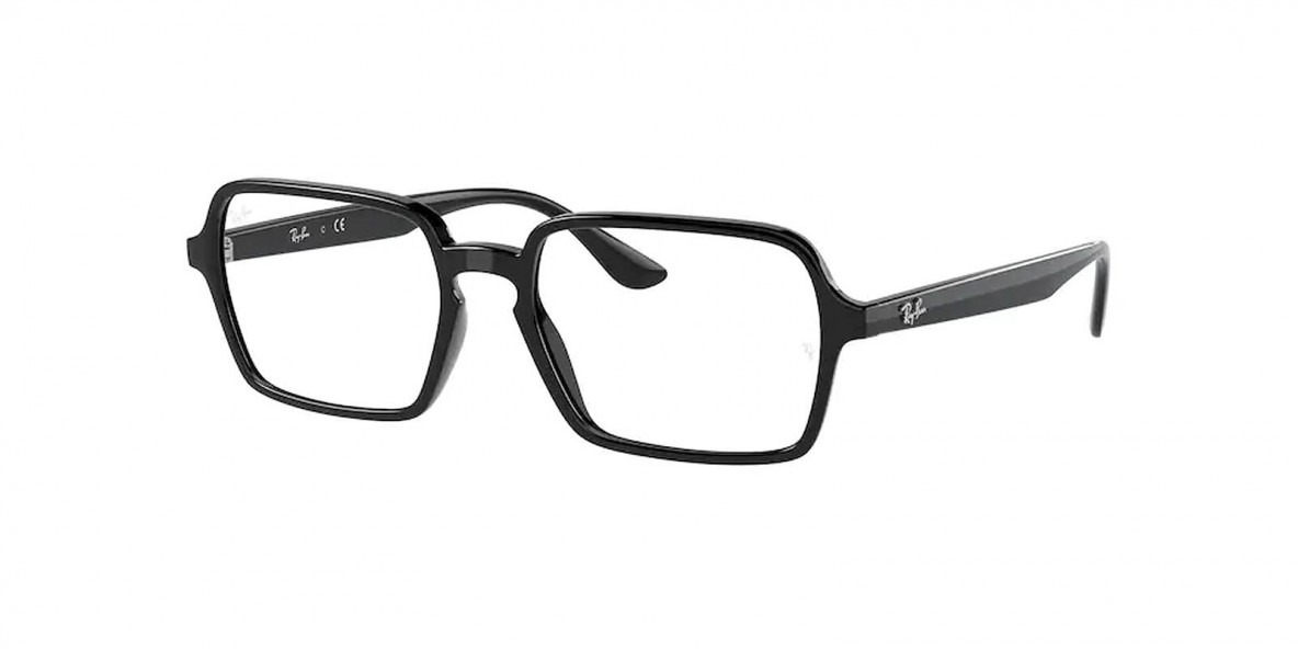 RayBan Optic RB7198 2000 53عینک طبی ریبن 7198 مستطیلی 53 میلی متری و فریم نایلونی مشکی| عینک نور