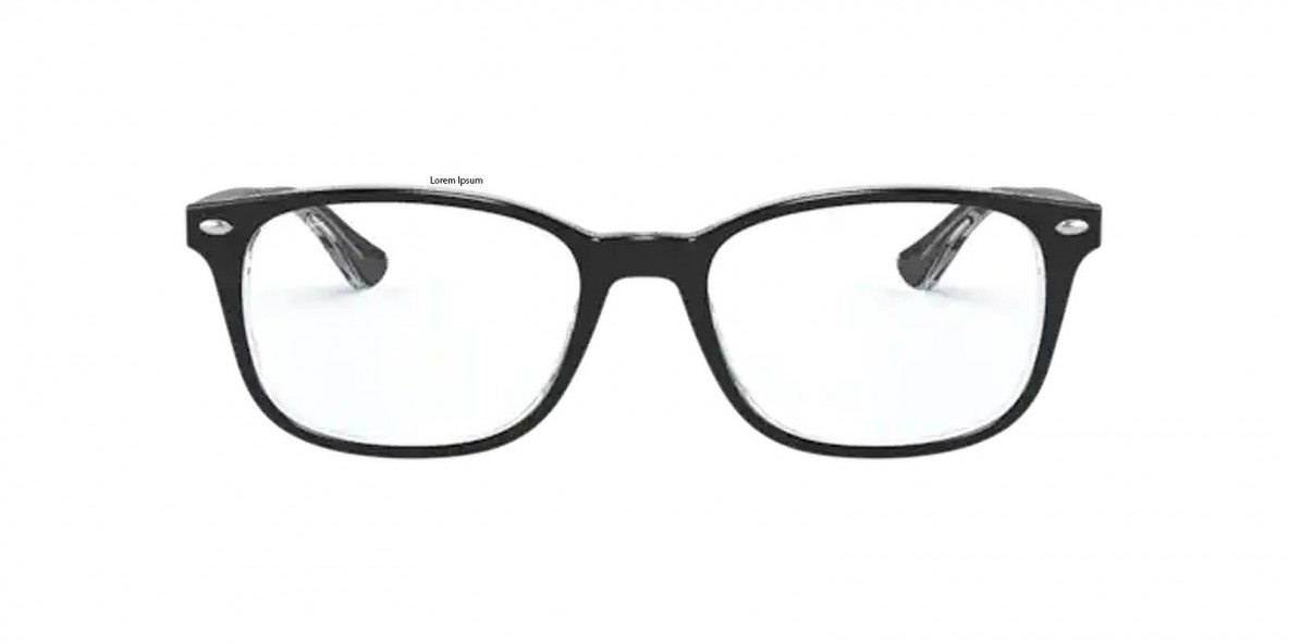 RayBan Optic RB5375 2034 53عینک طبی ریبن 5375 مربعی 53 میلی متری و فریم نایلونی مشکی| عینک نور