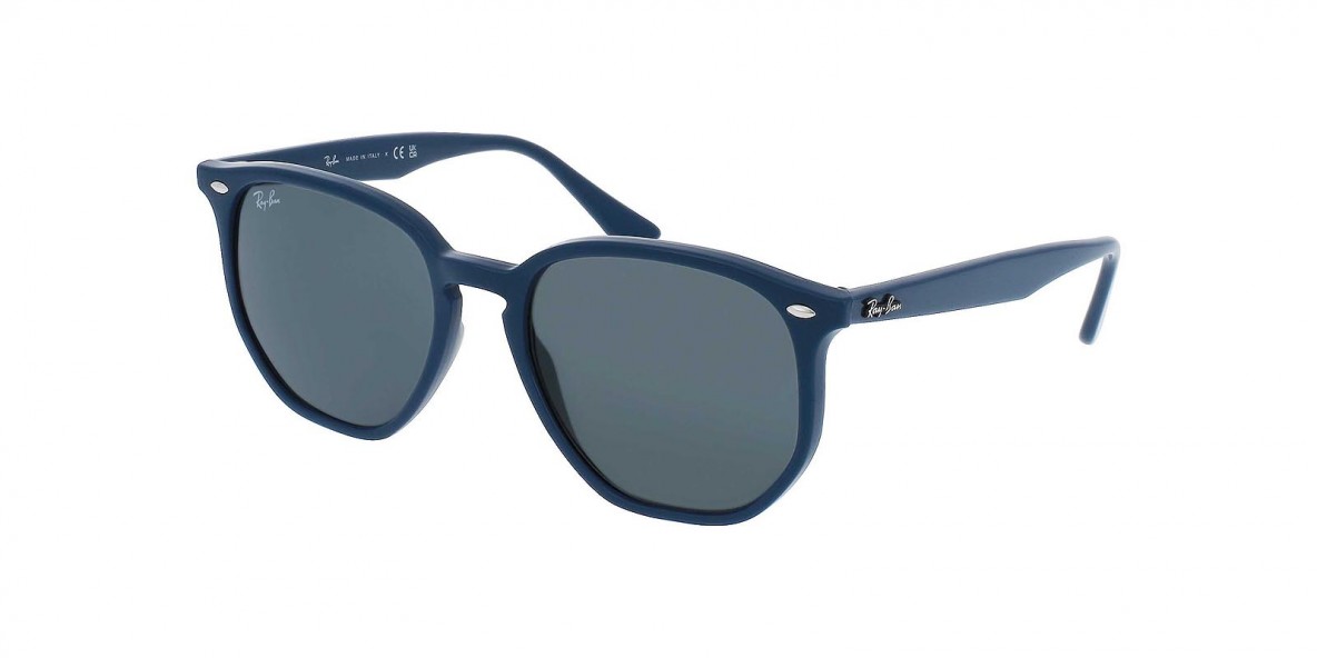 RayBan RB4306 657687 54عینک آفتابی ریبن 4306 گرد 54 میلی متری عدسی دودی و فریم نایلونی آبی| عینک نور