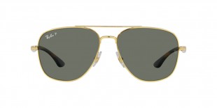 RayBan RB3683 001/58 56عینک آفتابی ریبن 3683 خلبانی 56 میلی متری عدسی سبز و فریم فلزی طلایی| عینک نور