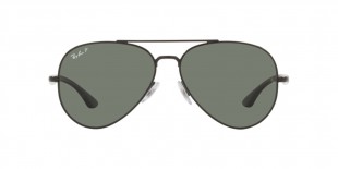 RayBan RB3675 002/58 58عینک آفتابی ریبن 3675خلبانی58 میلی متری عدسی سبز و فریم فلزی مشکی| عینک نور