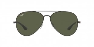 RayBan RB3675 002/31 58عینک آفتابی ریبن 3675 خلبانی 58 میلی متری عدسی سبز و فریم فلزی مشکی| عینک نور