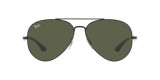 RayBan RB3675 002/31 58عینک آفتابی ریبن 3675 خلبانی 58 میلی متری عدسی سبز و فریم فلزی مشکی| عینک نور