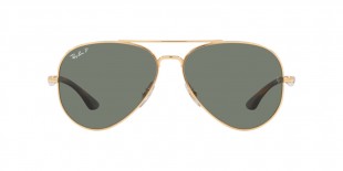 RayBan RB3675 001/58 58عینک آفتابی ریبن 3675 خلبای 58 میلی متری عدسی سبز و فریم فلزی طلایی| عینک نور