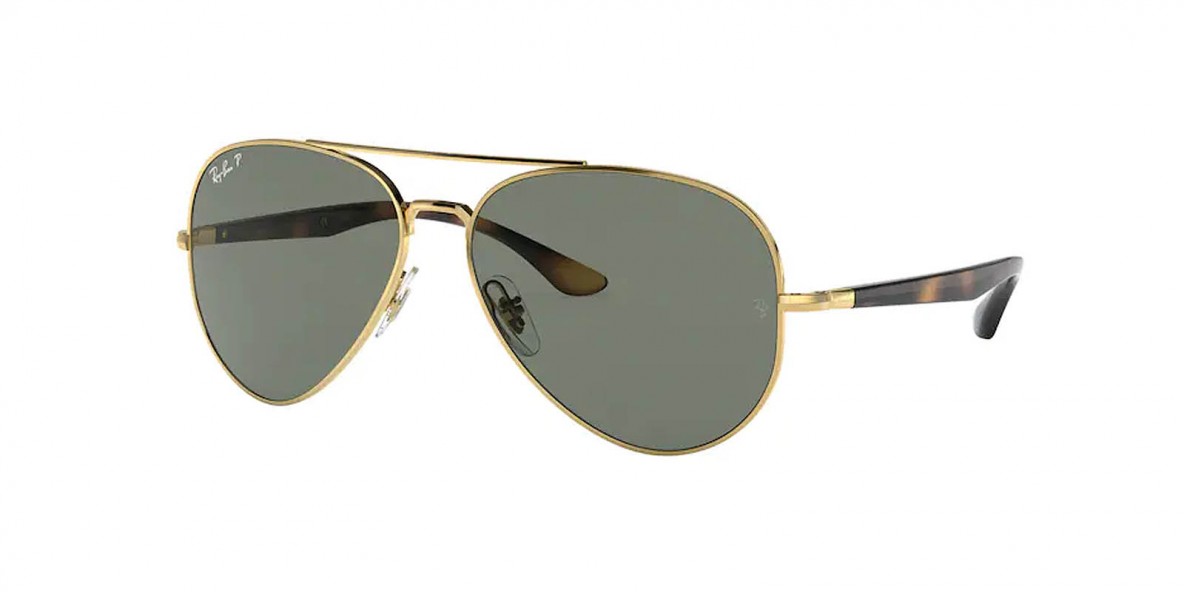 RayBan RB3675 001/58 58عینک آفتابی ریبن 3675 خلبای 58 میلی متری عدسی سبز و فریم فلزی طلایی| عینک نور