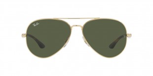 RayBan RB3675 001/31 58عینک آفتابی ریبن 3675 خلبانی 58 میلی متری عدسی سبز و فریم فلزی طلایی| عینک نور