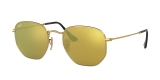 Ray-Ban Sunglass 3548N 000193 48 عینک آفتابی ریبن چند ضلعی مدل 3548 با عدسی آیینه ای طلایی مناسب خانم ها و آقایان