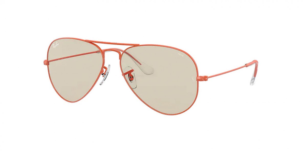 Ray Ban RB3025 9221T2 58عینک آفتابی ریبن 3025 خلبانی 58 میلی متری عدسی قهوه ای دودی و فریم فلزی قرمز| عینک نور