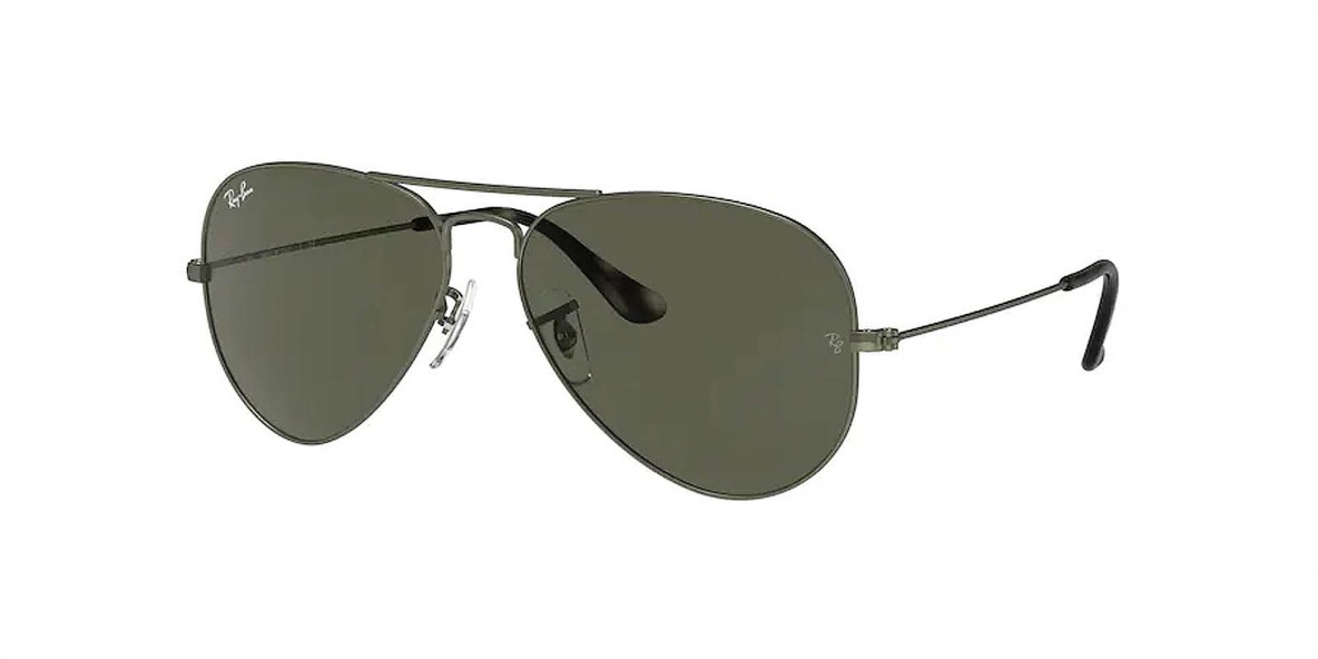 Ray Ban RB3025 919131 58عینک آفتابی ریبن 3025 خلبانی 58 میلی متری عدسی سبز و فریم فلزی سبز| عینک نور