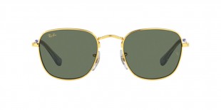 Ray Ban RJ9557S 286/71 46عینک آفتابی ریبن 9557 مربعی 46 میلی متری عدسی سبز و فریم فلزی طلایی| عینک نور