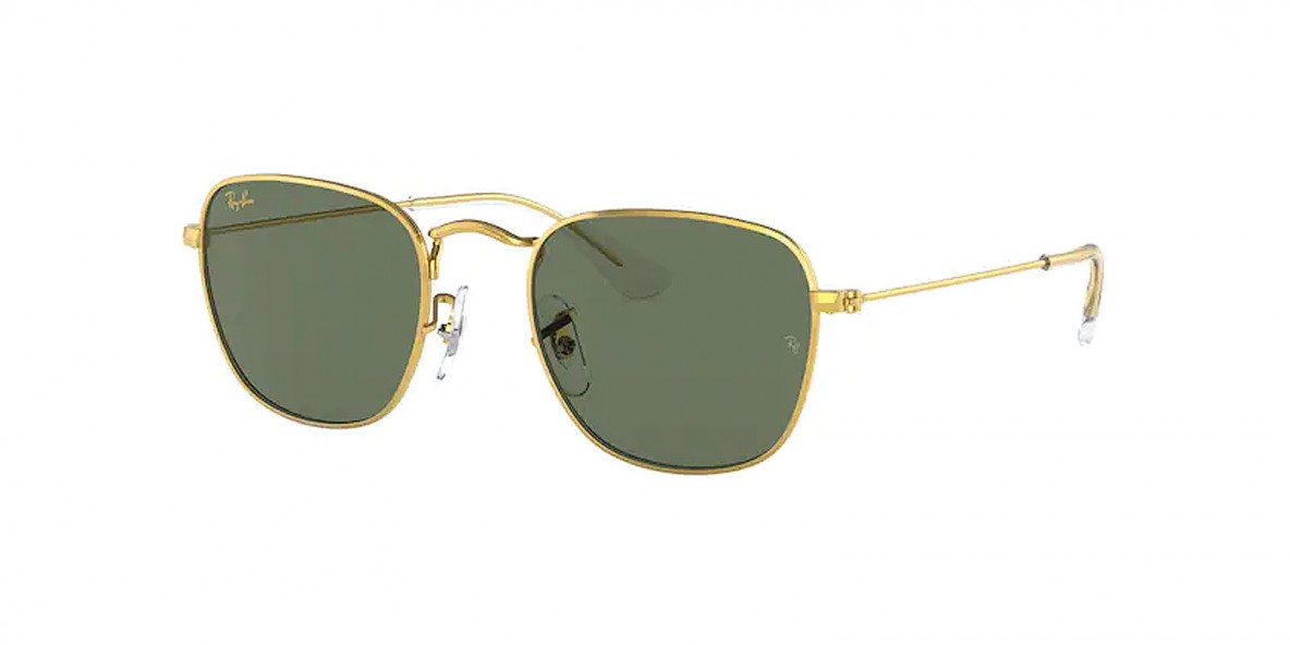 Ray Ban RJ9557S 286/71 46عینک آفتابی ریبن 9557 مربعی 46 میلی متری عدسی سبز و فریم فلزی طلایی| عینک نور