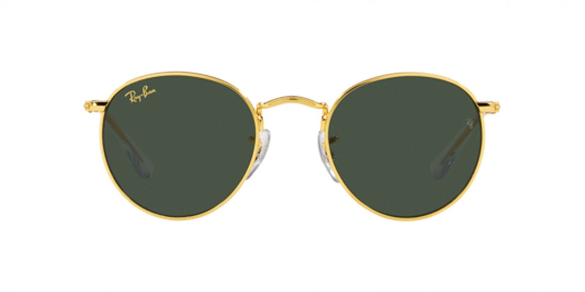 Ray Ban RJ9547S 286/71 44عینک آفتابی ریبن 9547 گرد 44 میلی متری عدسی سبز و فریم فلزی طلایی| عینک نور