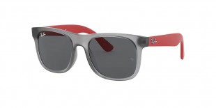 Ray Ban RJ9069S 705987 48عینک آفتابی ریبن 9069 مربعی 48 میلی متری عدسی دودی و فریم نایلونی خاکستری| عینک نور