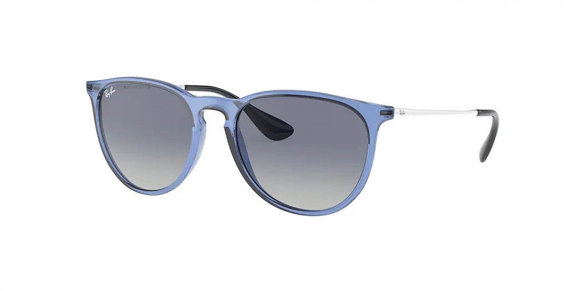 Ray Ban RB4171 65154L 54عینک آفتابی ریبن 4171 مستطیلی 54 میلی متری عدسی آبی دودی و فریم اریکا نقره ای| عینک نور