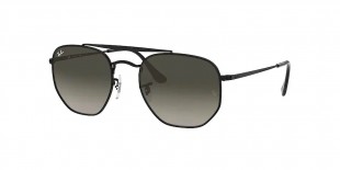 RayBan 3648S 000271 54عینک آفتابی ریبن 3648 مربعی 54 میلی متری عدسی دودی و فریم مارشال مشکی| عینک نور