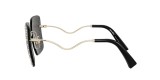 Miu Miu MU52XS 06O5S0 64 عینک آفتابی میومیو 52 مربعی 64 میلی متری عدسی دودی و فریم فلزی طلایی| عینک نور
