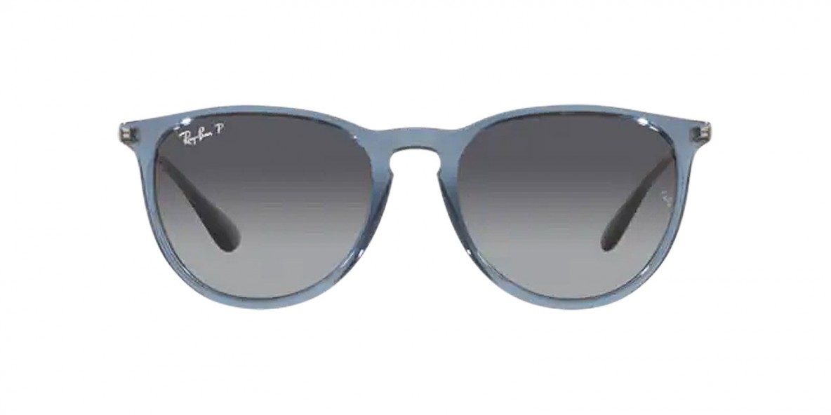 RayBan RB4171 6592T3 54عینک آفتابی ریبن 4171 گرد 54 میلی متری عدسی دودی و فریم اریکا آبی| عینک نور