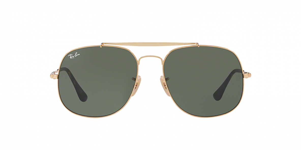 Ray-Ban Sunglass 3561S 000001 57 عینک آفتابی ریبن مدل 3561 ژنرال مناسب آقایان با عدسی سبز 