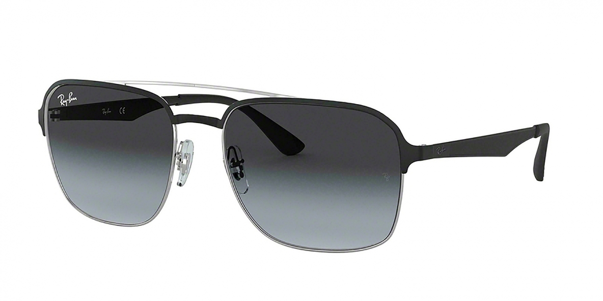 Ray-Ban Sunglass 3570S 90048G 58 عینک آفتابی ریبن مربعی مدل 3570 با عدسی دودی مناسب خانم ها و آقایان