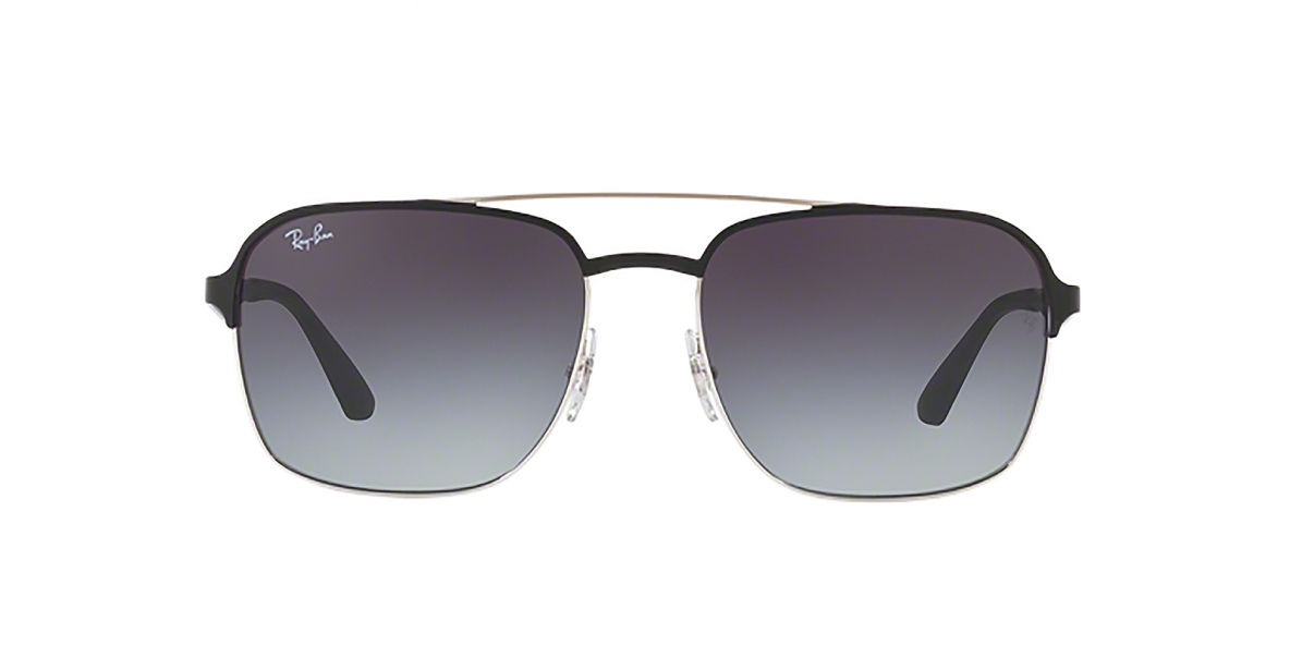 Ray-Ban Sunglass 3570S 90048G 58 عینک آفتابی ریبن مربعی مدل 3570 با عدسی دودی مناسب خانم ها و آقایان