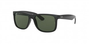 RayBan Sunglass RB4165F 601/71 55عینک آفتابی ریبن 4165 مربعی 55 میلی متری عدسی سبز و فریم جاستین مشکی| عینک نور