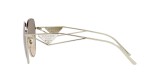 Prada Sunglass PR57YS ZVN3D0 57عینک آفتابی پرادا 57 پروانه ای 57 میلی متری عدسی قهوه ای دودی و فریم فلزی طلایی| عینک نور