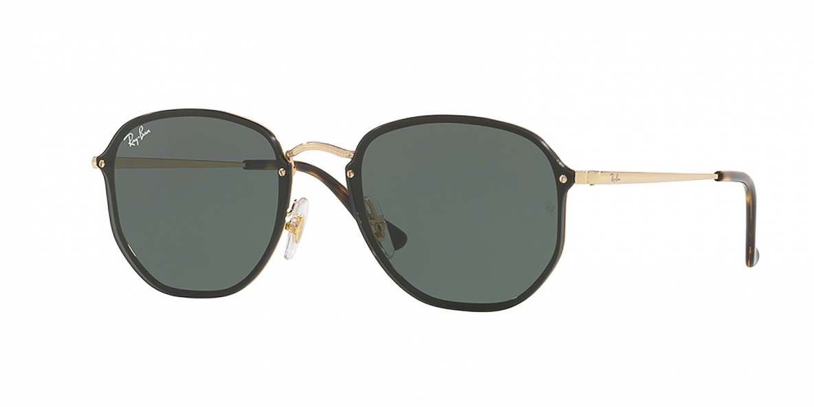Ray-Ban Sunglass 3579N 000171 58 عینک آفتابی ریبن چندضلعی مدل 3579 مناسب خانم ها و آقایان با عدسی سبز 