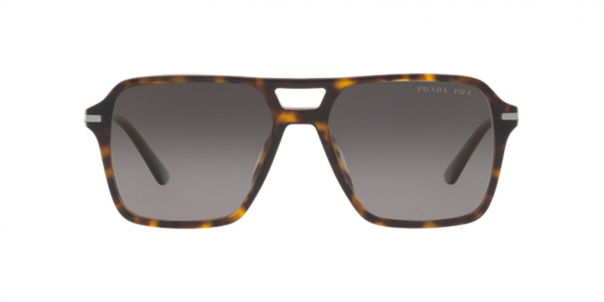 Prada Sunglass PR20YS 2AU09G 55عینک آفتابی پرادا 20 مربعی 55 میلی متری عدسی دودی و فریم نایلونی هاوانا| عینک نور