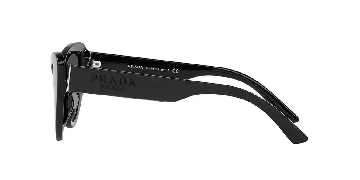 Prada Sunglass PR13YS 1AB5S0 52عینک آفتابی پرادا 13 گربه ای 52 میلی متری عدسی دودی و فریم نایلونی مشکی| عینک نور