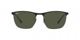 RayBan Sunglass RB3686 186/31 57عینک آفتابی ریبن 3686 مربعی 57 میلی متری عدسی سبز و فریم فلزی مشکی| عینک نور