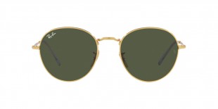 RayBan Sunglass RB3582 001/31 53عینک آفتابی ریبن 3582 گرد 53 میلی متری عدسی سبز و فریم فلزی طلایی| عینک نور