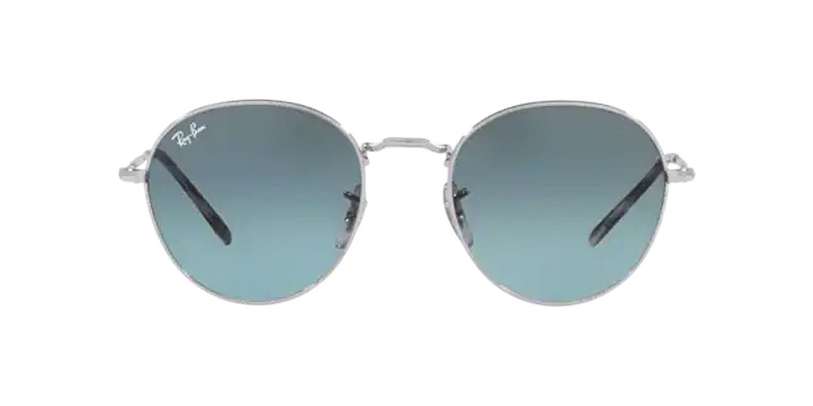 RayBan Sunglass RB3582 003/3M 51عینک آفتابی ریبن 3582 گرد 51 میلی متری عدسی آبی دودی و فریم دیوید نقره ای| عینک نور