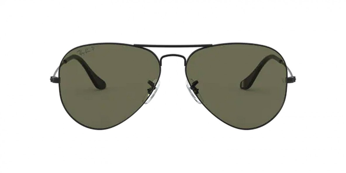 RayBan Sunglass RB3025 W3361 58عینک آفتابی ریبن 3025 خلبانی 58 میلی متری عدسی سبز و فریم فلزی مشکی| عینک نور