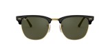 RayBan Sunglass RB3016F W0365 55عینک آفتابی ریبن 3016 کلاب مستر 55 میلی متری عدسی سبز و فریم نایلونی فلزی مشکی طلایی| عینک نور