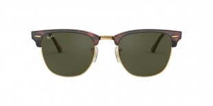 RayBan Sunglass RB3016F W0366 55عینک آفتابی ریبن 3016 کلاب مستر 55 میلی متری عدسی سبز و فریم نایلونی هاوانا عینک نور