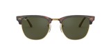 RayBan Sunglass RB3016F W0366 55عینک آفتابی ریبن 3016 کلاب مستر 55 میلی متری عدسی سبز و فریم نایلونی هاوانا عینک نور