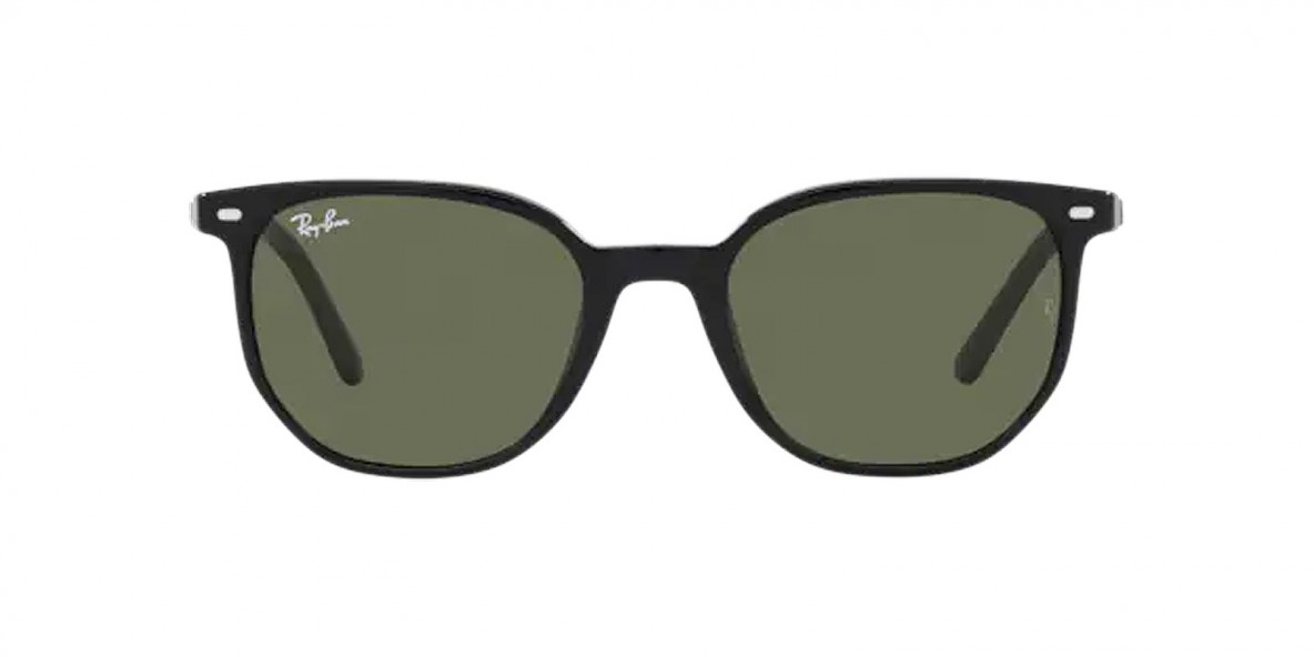 RayBan Sunglass RB2197 901/31 52عینک آفتابی ریبن 2197 مربعی 52 میلی متری عدسی سبز و فریم الیوت مشکی| عینک نور