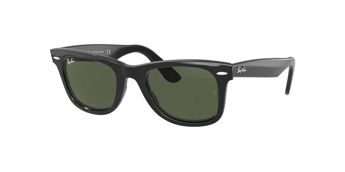 RayBan Sunglass RB2140F 901 54عینک آفتابی ریبن 2140 ویفرر 54 میلی متری عدسی سبز و فریم نایلونی مشکی| عینک نور