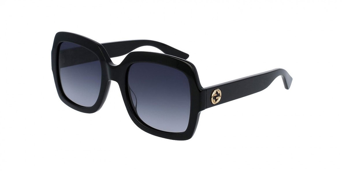 Gucci Sunglass GG0036S 001 54عینک آفتابی گوچی 0036 مربعی 54 میلی متری عدسی دودی و فریم نایلونی مشکی| عینک نور